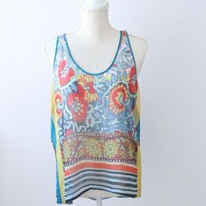 Antropologie Sheer Patterned Tank